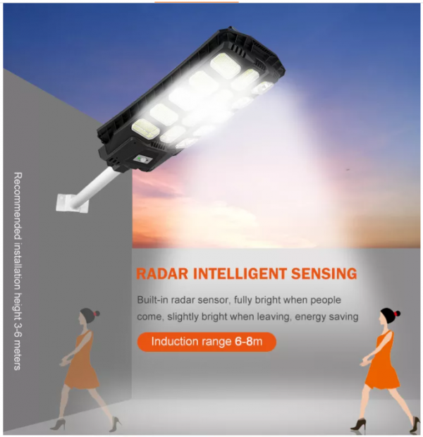 Radar intelligent sensing solar street light