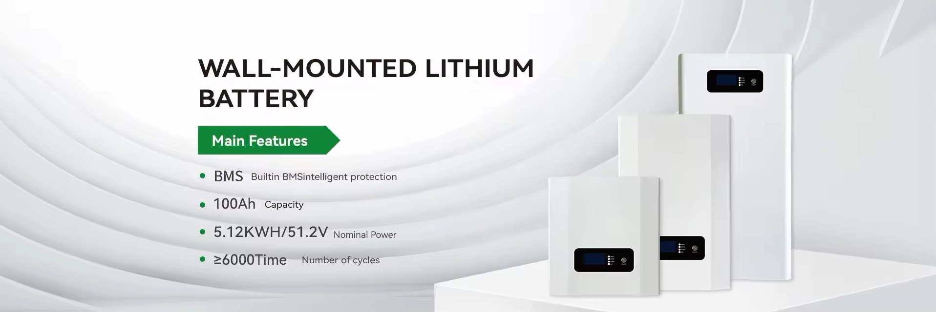 wall-mounted lithium battery banner